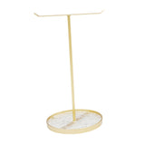 Maxbell Jewelry Display Rack Iron Showcase Dresser T Bar for Pendants Watch Bracelet Gold