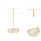 Maxbell Jewelry Display Rack Iron Showcase Dresser T Bar for Pendants Watch Bracelet Gold