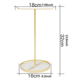 Maxbell Jewelry Display Rack Iron Showcase Dresser T Bar for Pendants Watch Bracelet Gold