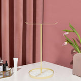 Maxbell Jewelry Display Rack Iron Showcase Dresser T Bar for Pendants Watch Bracelet Gold