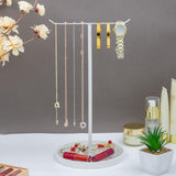 Maxbell Jewelry Display Rack Iron Showcase Dresser T Bar for Pendants Watch Bracelet White