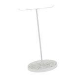 Maxbell Jewelry Display Rack Iron Showcase Dresser T Bar for Pendants Watch Bracelet White