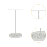 Maxbell Jewelry Display Rack Iron Showcase Dresser T Bar for Pendants Watch Bracelet White