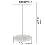 Maxbell Jewelry Display Rack Iron Showcase Dresser T Bar for Pendants Watch Bracelet White