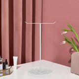 Maxbell Jewelry Display Rack Iron Showcase Dresser T Bar for Pendants Watch Bracelet White