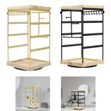 Maxbell Rotating Jewelry Organizer Stand Jewelry Holder Organizer for Bracelets Home Gold