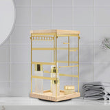 Maxbell Rotating Jewelry Organizer Stand Jewelry Holder Organizer for Bracelets Home Gold