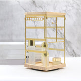 Maxbell Rotating Jewelry Organizer Stand Jewelry Holder Organizer for Bracelets Home Gold
