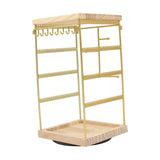 Maxbell Rotating Jewelry Organizer Stand Jewelry Holder Organizer for Bracelets Home Gold