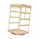 Maxbell Rotating Jewelry Organizer Stand Jewelry Holder Organizer for Bracelets Home Gold
