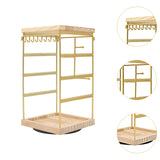 Maxbell Rotating Jewelry Organizer Stand Jewelry Holder Organizer for Bracelets Home Gold