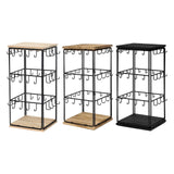 Maxbell Jewelry Organizer Stand Earring Display Stand Holder for Earring Cards Shows Wood Color