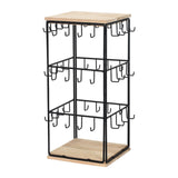 Maxbell Jewelry Organizer Stand Earring Display Stand Holder for Earring Cards Shows Wood Color