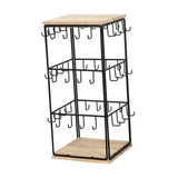 Maxbell Jewelry Organizer Stand Earring Display Stand Holder for Earring Cards Shows Wood Color