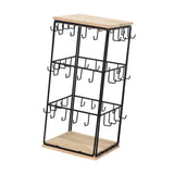 Maxbell Jewelry Organizer Stand Earring Display Stand Holder for Earring Cards Shows Wood Color
