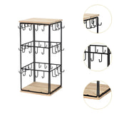 Maxbell Jewelry Organizer Stand Earring Display Stand Holder for Earring Cards Shows Wood Color