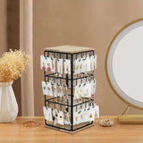 Maxbell Jewelry Organizer Stand Earring Display Stand Holder for Earring Cards Shows Wood Color