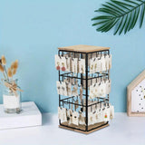 Maxbell Jewelry Organizer Stand Earring Display Stand Holder for Earring Cards Shows Wood Color