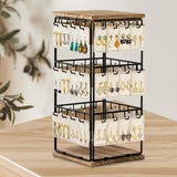 Maxbell Jewelry Organizer Stand Earring Display Stand Holder for Earring Cards Shows Brown