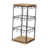 Maxbell Jewelry Organizer Stand Earring Display Stand Holder for Earring Cards Shows Brown