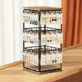 Maxbell Jewelry Organizer Stand Earring Display Stand Holder for Earring Cards Shows Brown