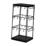 Maxbell Jewelry Organizer Stand Earring Display Stand Holder for Earring Cards Shows Black