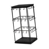 Maxbell Jewelry Organizer Stand Earring Display Stand Holder for Earring Cards Shows Black