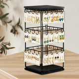 Maxbell Jewelry Organizer Stand Earring Display Stand Holder for Earring Cards Shows Black