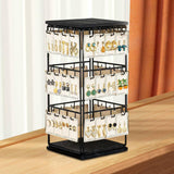 Maxbell Jewelry Organizer Stand Earring Display Stand Holder for Earring Cards Shows Black