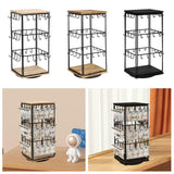 Maxbell Earring Display Stand Holder Jewelry Tower for Pendant Hair Accessories Home Wood Color