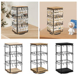 Maxbell Earring Display Stand Holder Jewelry Tower for Pendant Hair Accessories Home Wood Color