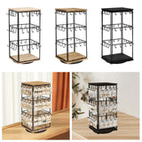 Maxbell Earring Display Stand Holder Jewelry Tower for Pendant Hair Accessories Home Wood Color