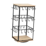 Maxbell Earring Display Stand Holder Jewelry Tower for Pendant Hair Accessories Home Wood Color