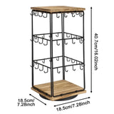 Maxbell Earring Display Stand Holder Jewelry Tower for Pendant Hair Accessories Home Brown