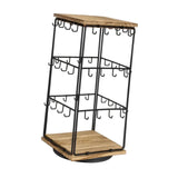 Maxbell Earring Display Stand Holder Jewelry Tower for Pendant Hair Accessories Home Brown