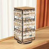 Maxbell Earring Display Stand Holder Jewelry Tower for Pendant Hair Accessories Home Brown