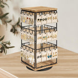 Maxbell Earring Display Stand Holder Jewelry Tower for Pendant Hair Accessories Home Brown