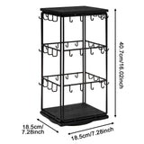 Maxbell Earring Display Stand Holder Jewelry Tower for Pendant Hair Accessories Home Black