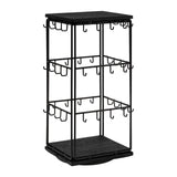 Maxbell Earring Display Stand Holder Jewelry Tower for Pendant Hair Accessories Home Black
