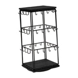 Maxbell Earring Display Stand Holder Jewelry Tower for Pendant Hair Accessories Home Black