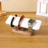 Wooden Watch Display Stand Jewelry Organizer Rack for Home Counter Dormitory White