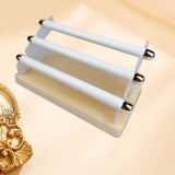 Velvet Finger Ring Display Stand Storage Tower for Office Countertop Wedding White