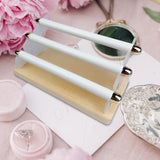 Velvet Finger Ring Display Stand Storage Tower for Office Countertop Wedding White