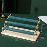 Velvet Finger Ring Display Stand Storage Tower for Office Countertop Wedding Green