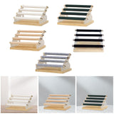 Maxbell Rings Display Stand Unique 4 Tiers Jewelry Organizer for Home Bedroom Vanity White Leather