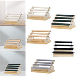 Maxbell Rings Display Stand Unique 4 Tiers Jewelry Organizer for Home Bedroom Vanity White Leather