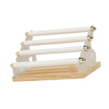 Maxbell Rings Display Stand Unique 4 Tiers Jewelry Organizer for Home Bedroom Vanity White Leather