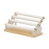 Maxbell Rings Display Stand Unique 4 Tiers Jewelry Organizer for Home Bedroom Vanity White Leather