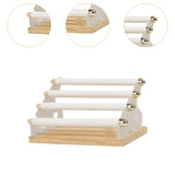 Maxbell Rings Display Stand Unique 4 Tiers Jewelry Organizer for Home Bedroom Vanity White Leather