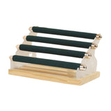 Maxbell Rings Display Stand Unique 4 Tiers Jewelry Organizer for Home Bedroom Vanity Dark Green